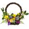 16" Mixed Wild Flower & Foliage Hanging Spring Wall Basket